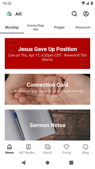 Emulate iPhone app Alive In Christ Lutheran using MyAndroid Emulate iPhone app Alive In Christ Lutheran using MyAndroid
