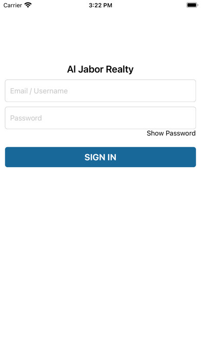 Emulate iPhone app Al Jabor Realty using MyAndroid