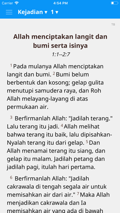 Emulate iPhone app Alkitab Multiversi SABDA using MyAndroid