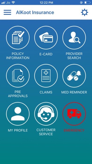 Emulate iPhone app Alkoot Global Care using MyAndroid