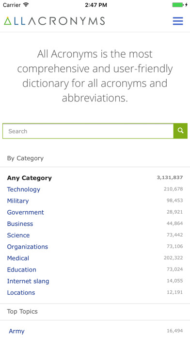 Emulate iPhone app All Acronyms Free using MyAndroid Emulate iPhone app All Acronyms Free using MyAndroid