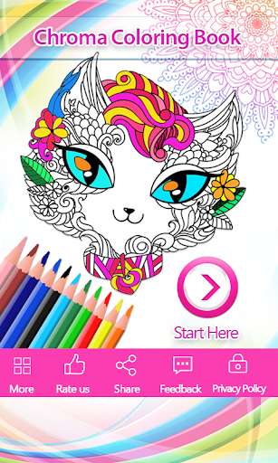 Run android online APK All ages Chroma Coloring Book from MyAndroid or emulate All ages Chroma Coloring Book using MyAndroid