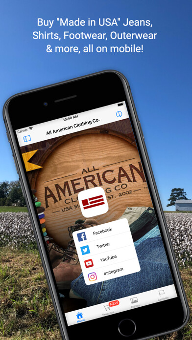 Emulate iPhone app All American Clothing using MyAndroid Emulate iPhone app All American Clothing using MyAndroid