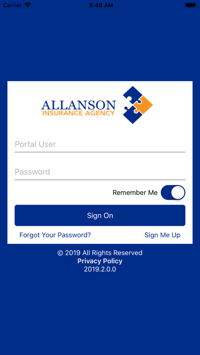 Emulate iPhone app Allanson Insurance Agy Online using MyAndroid Emulate iPhone app Allanson Insurance Agy Online using MyAndroid