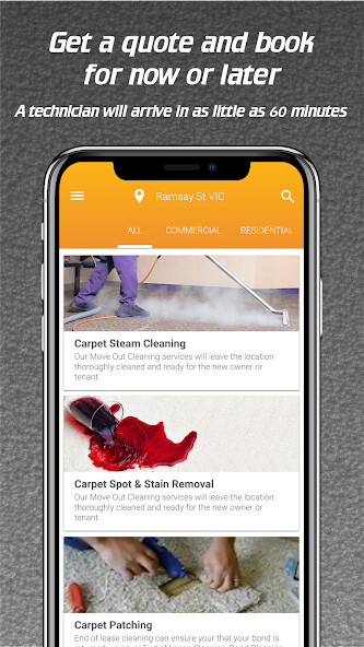 Run android online APK All Carpets Cleaning  Repairs from MyAndroid or emulate All Carpets Cleaning  Repairs using MyAndroid