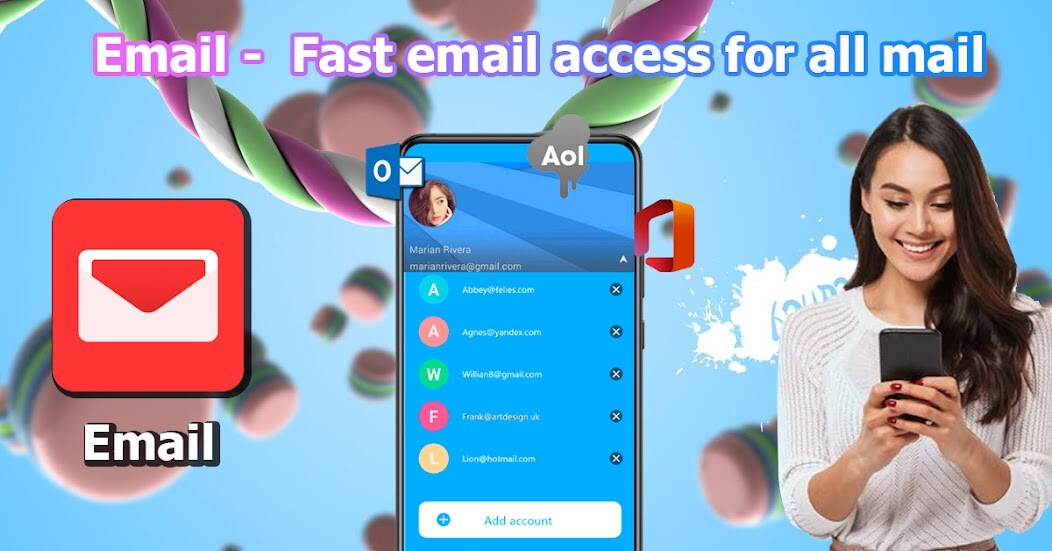 Run android online APK All email app from MyAndroid or emulate All email app using MyAndroid