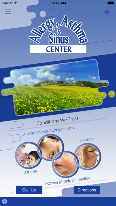 Emulate iPhone app Allergy, Asthma & Sinus Center using MyAndroid