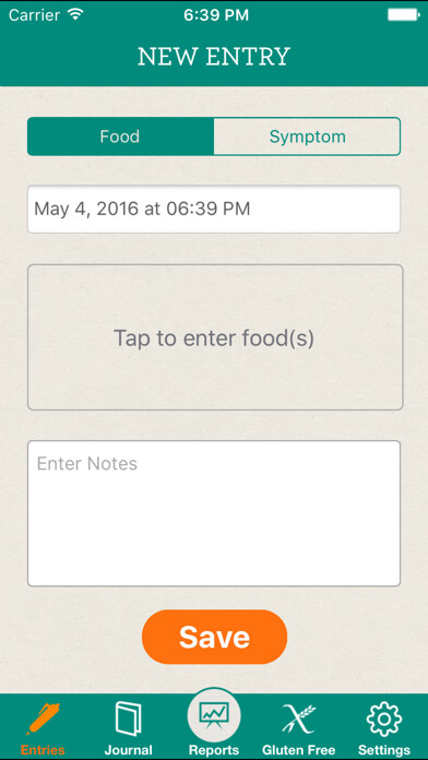 Emulate iPhone app Allergy Journal using MyAndroid
