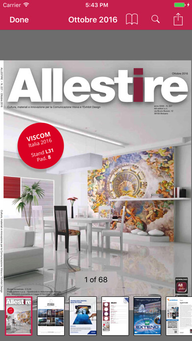 Emulate iPhone app Allestire & Pubblitec news using MyAndroid