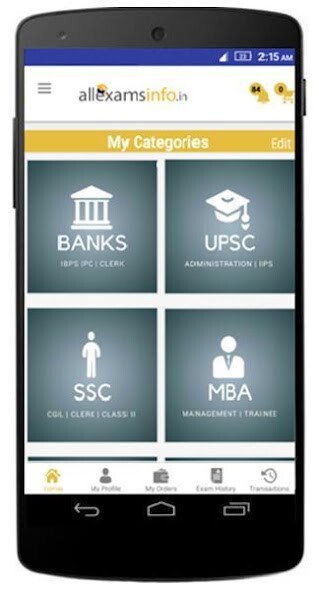 Run android online APK AllExamsInfo - Free practice sets  Notifications from MyAndroid or emulate AllExamsInfo - Free practice sets  Notifications using MyAndroid