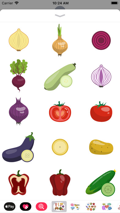 Emulate iPhone app All Foods Stickers using MyAndroid