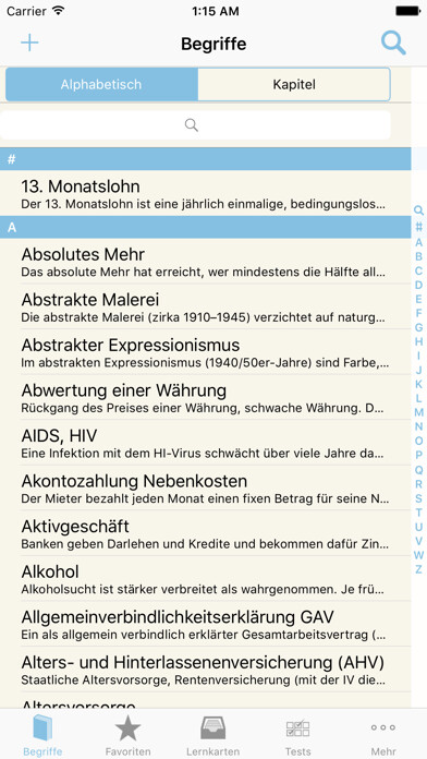 Emulate iPhone app Allgemeinbildung GIBZ using MyAndroid Emulate iPhone app Allgemeinbildung GIBZ using MyAndroid