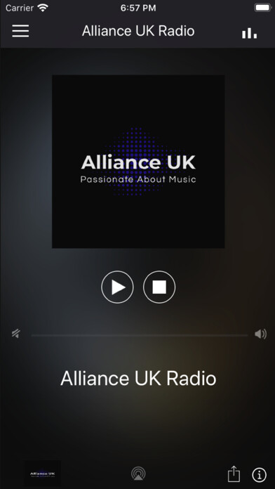 Emulate iPhone app Alliance UK Radio using MyAndroid
