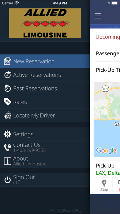 Emulate iPhone app Allied Limousine using MyAndroid Emulate iPhone app Allied Limousine using MyAndroid