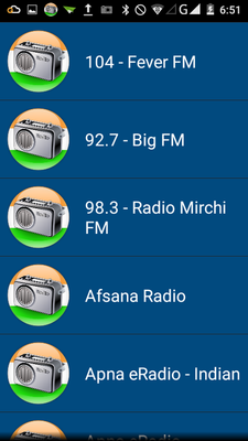 Emulate Android APK All India FM Radio Live Online