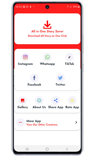 Run android online APK All In One Story Saver from MyAndroid or emulate All In One Story Saver using MyAndroid