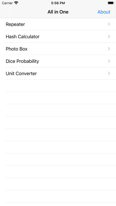 Emulate iPhone app Allinone-toolbox using MyAndroid