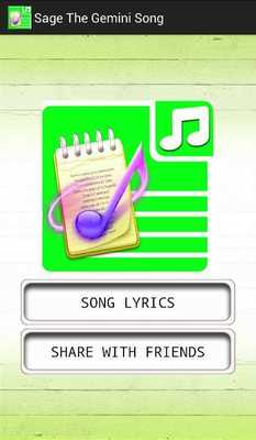 Emulate Android APK All Lyrics of Sage The Gemini
