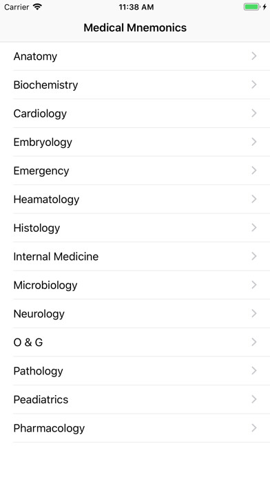 Emulate iPhone app All Medical Mnemonics using MyAndroid Emulate iPhone app All Medical Mnemonics using MyAndroid