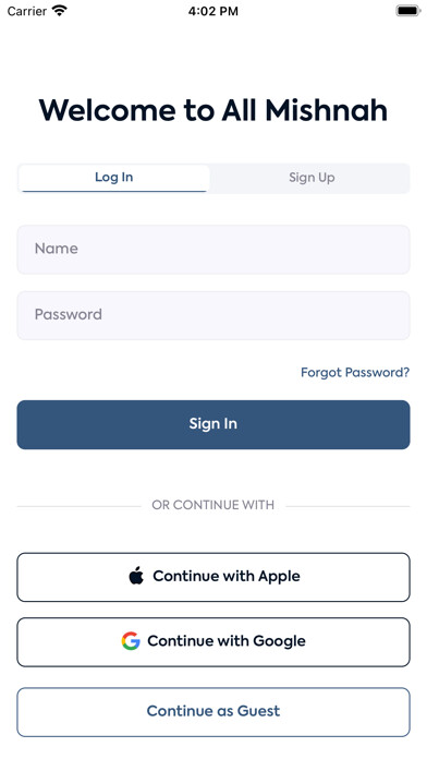 Emulate iPhone app All Mishnah using MyAndroid