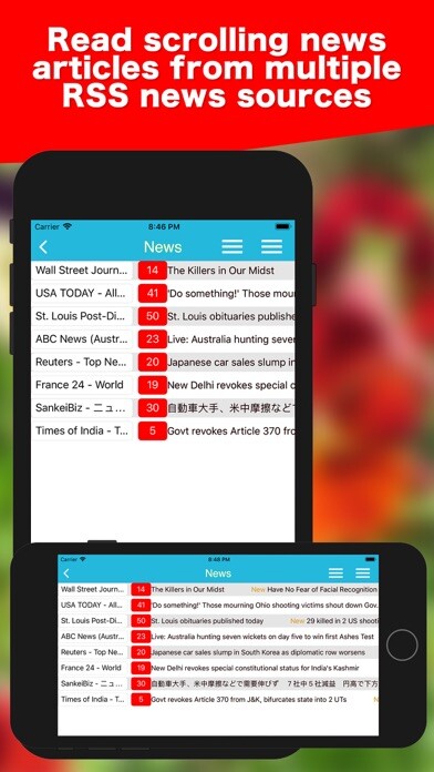 Emulate iPhone app AllNews 3 using MyAndroid
