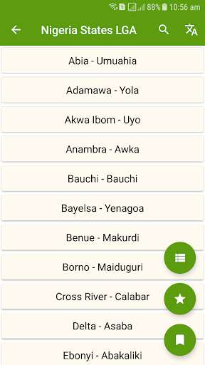 Emulate Android APK All Nigerian States  Local Government Areas