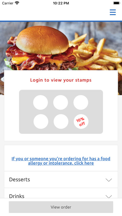 Emulate iPhone app All Night Pizza & Kebabs, using MyAndroid