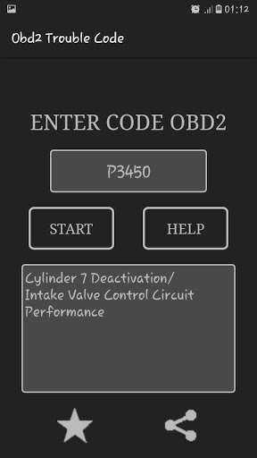 Emulate Android APK All OBD2 Trouble Codes