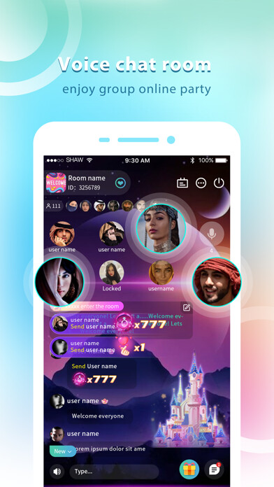 Emulate iPhone app Allo Group Voice Chat Room using MyAndroid