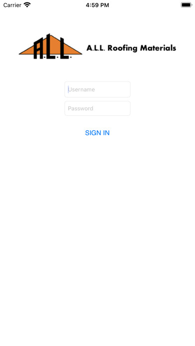 Emulate iPhone app A.L.L. Roofing Materials using MyAndroid