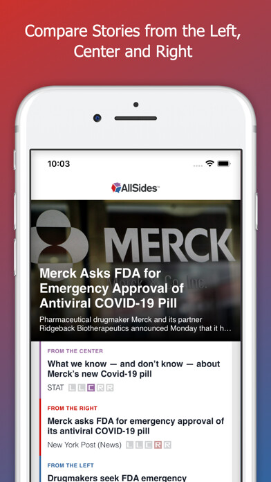 Emulate iPhone app AllSides - Balanced News using MyAndroid Emulate iPhone app AllSides - Balanced News using MyAndroid
