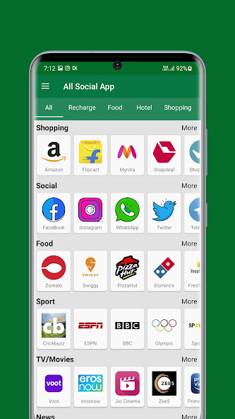 Run android online APK All Social App from MyAndroid or emulate All Social App using MyAndroid