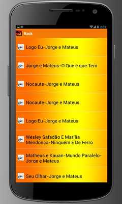 Emulate Android APK All Songs Jorge e Mateus