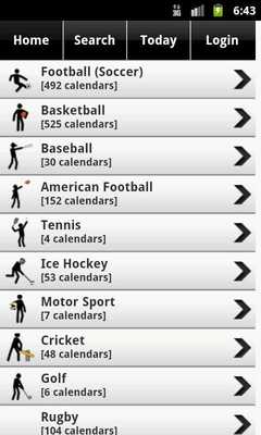 Emulate Android APK All Sports  Calendars