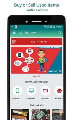 Emulate Android APK AllstudyX Campus Classifieds