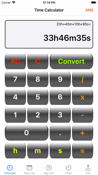 Emulate iPhone app allTimeCalc using MyAndroid