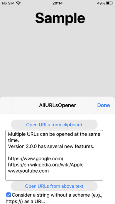 Emulate iPhone app All URLs Opener for Safari using MyAndroid Emulate iPhone app All URLs Opener for Safari using MyAndroid