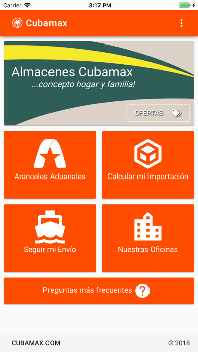 Emulate iPhone app Almacenes Cubamax using MyAndroid