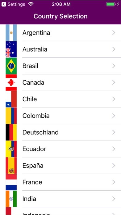 Emulate iPhone app Almanac - Holiday Calendar using MyAndroid