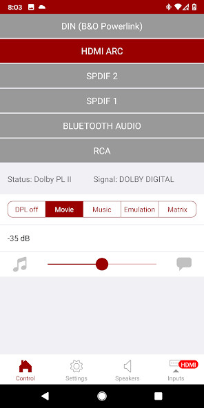 Emulate iPhone app Almando Control using MyAndroid