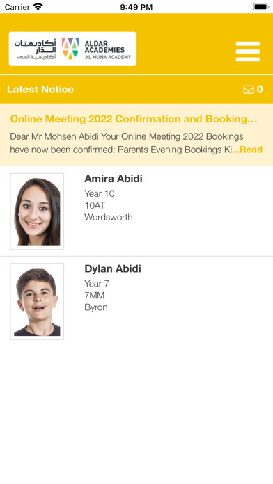 Emulate iPhone app Al Muna Academy Engage App using MyAndroid