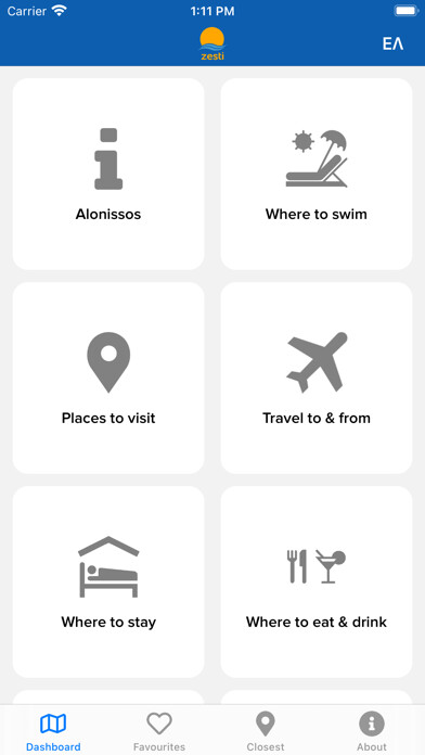 Emulate iPhone app Alonissos by Zesti using MyAndroid