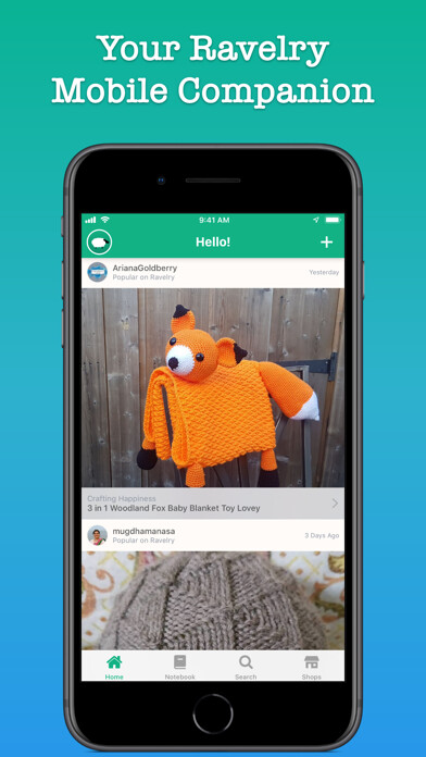 Emulate iPhone app Alpaca: Your Ravelry Companion using MyAndroid