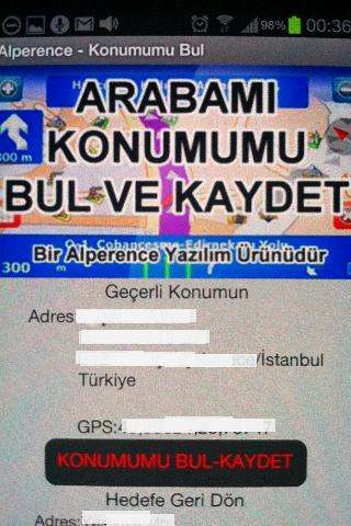 Run android online APK Alperence Konum-Arabami Bul from MyAndroid or emulate Alperence Konum-Arabami Bul using MyAndroid