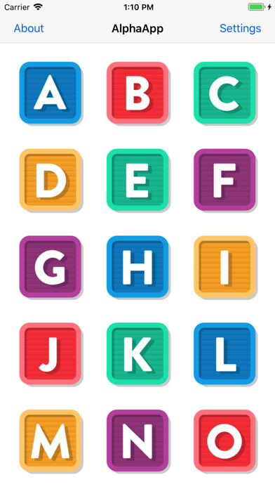 Emulate iPhone app AlphaApp - Learn the Alphabet using MyAndroid Emulate iPhone app AlphaApp - Learn the Alphabet using MyAndroid