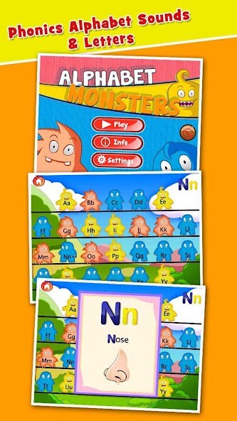 Run android online APK Alphabet Monsters: Learn ABC from MyAndroid or emulate Alphabet Monsters: Learn ABC using MyAndroid