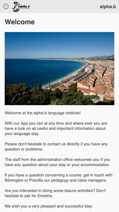 Emulate iPhone app alpha.b Institut Linguistique using MyAndroid