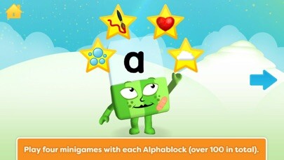 Emulate iPhone app Alphablocks: Letter Fun using MyAndroid
