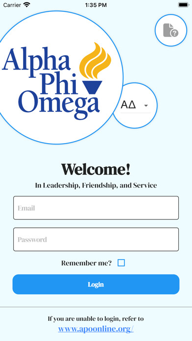 Emulate iPhone app Alpha Phi Omega Mobile using MyAndroid Emulate iPhone app Alpha Phi Omega Mobile using MyAndroid