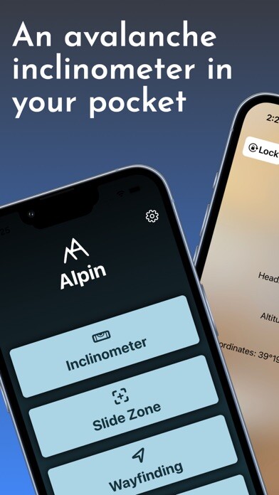 Emulate iPhone app Alpin: Avalanche Inclinometer using MyAndroid
